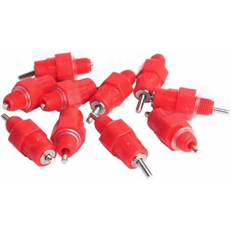 20 Pcs Eau Tetine Poulet Alimentateur Fournitures de Volaille Poule Vis dans le style (1/5)