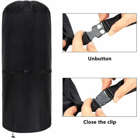 Housse De Protection Pour Parasol Extérieur – Tissu Oxford 600D Imperméable – Taille 153 X 30 Cm (gris) – Avec Corde De Serrage – Pour Parasols 2-3 M