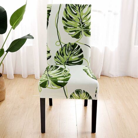 Highdi Housses De Chaise Palmier - 2 Pièces Lavables, Extensibles Pour Salle à Manger, Cuisine Ou Bureau