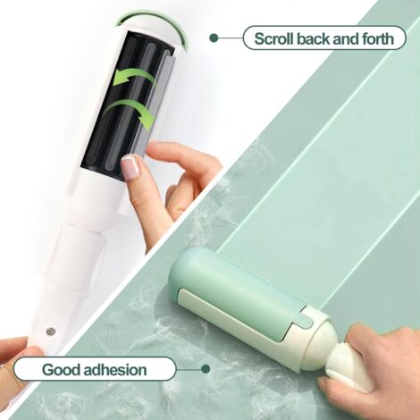 Brosse Anti Poils Animaux Chat Chien, Rouleau Poils Animaux, Brosse Ramasse Enlève Poils Réutilisable pour Poils d'animaux