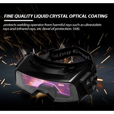 Lunettes de Soudure Masque pour Protection Yeux de Soudage à Assombrissement Automatique pour TIG MIG MMA Lunettes de Soudure professionnelles