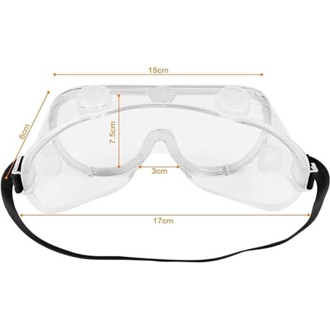 2 lunettes de protection anti-buée et UV, anti-rayures pour lieux de travail, construction, soudage, laboratoire - Bricolage