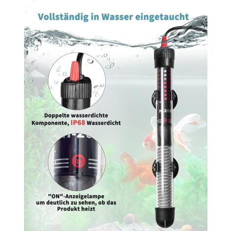Chauffage Aquarium Réglable 120L 100 W Résistance Aquarium avec Thermostat 20-34 °C pour Réservoirs à Poissons et Aquarium