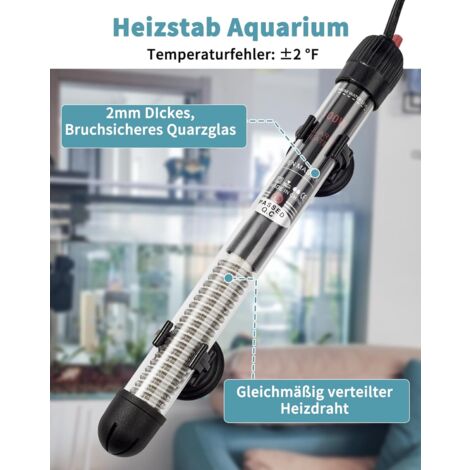 Chauffage Aquarium Réglable 120L 100 W Résistance Aquarium avec Thermostat 20-34 °C pour Réservoirs à Poissons et Aquarium
