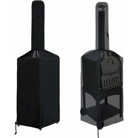 Protection pour four à pizza - Accessoire barbecue - Noir (160x37x50x103cm) (1/5)