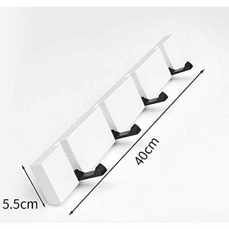 JSVER 6 Pcs Crochet Patère Mural Pliable En Bambou - Porte-Manteau Avec Crochets Pour Serviettes, Sacs Et Écharpes