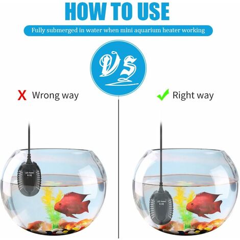 Chauffage Aquarium avec Affichage Température, Mini réchauffeur d'aquarium réglable, Appareil de Chauffage de contrôle d'aquarium, contrôle du Chauffage pour Aquarium de 45 à 75 L (100 W)