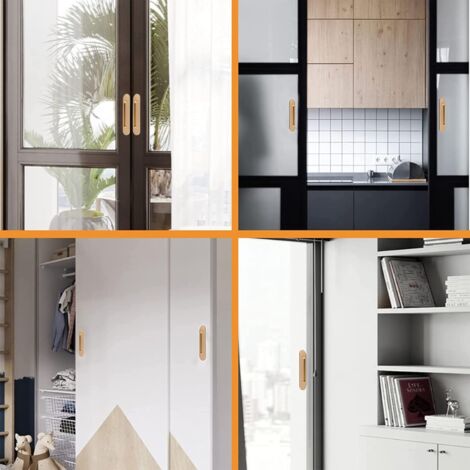 4 Pièces Poignées De Porte Coulissantes Adhésives - Poignées De Porte