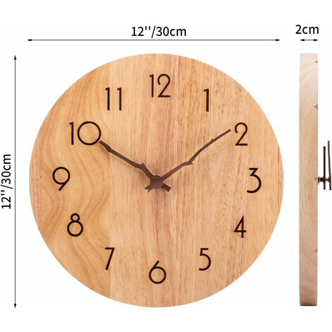 Yonis Horloge Murale Bois Design Silencieuse Chic - Horloge & pendule - Rue du Commerce