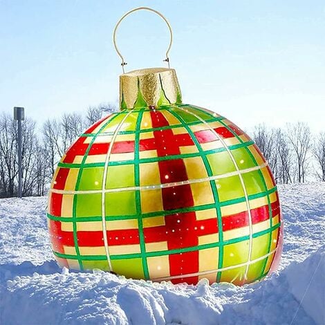 Boule De Noël Gonflable De 60 Cm, Lumineuse Avec Télécommande