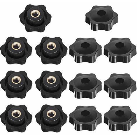 Ersandy – Bouton de serrage étoile M6 – Lot de 14 pièces – Résistance à la corrosion – Prise confortable – Pour machines-outils (1/4)