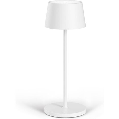 Lampe de table LED à batterie dimmable IP54 Intérieur & Extérieur - Rechargeable - Couleur de lumière chaude - Lampe de table design avec port USB-C (1/4)