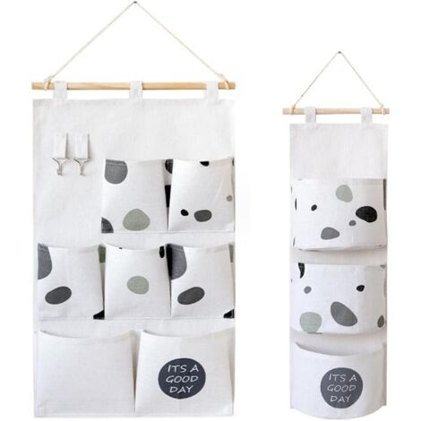 Sac de Rangement Suspendu,Tissu Porte à Suspendre Rangement Tissu Mural Placard Murale Rangement Chambre (1/5)
