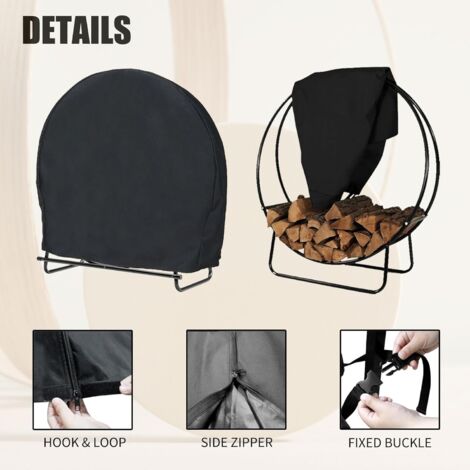 Housse De Protection Pour Petit Abri à Bois De Chauffage - Tissu Oxford 420D Imperméable Et Anti-UV, 123x65x110 Cm