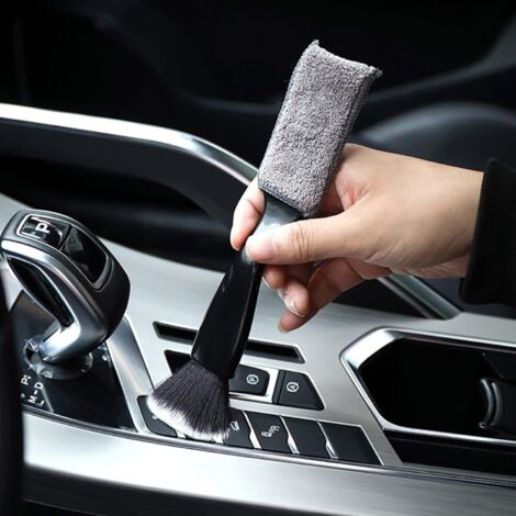 JTENG Brosse Nettoyage Voiture Extensible Avec Poignée 180° Et 4 Tampons Microfibre - Gris