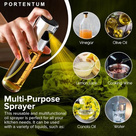 Lot 2 Pulvérisateurs Huile Cuisine Verre 100 Ml + Accessoires - Spray Huile D’Olive Anti-Adhésif Grill & Friteuse
