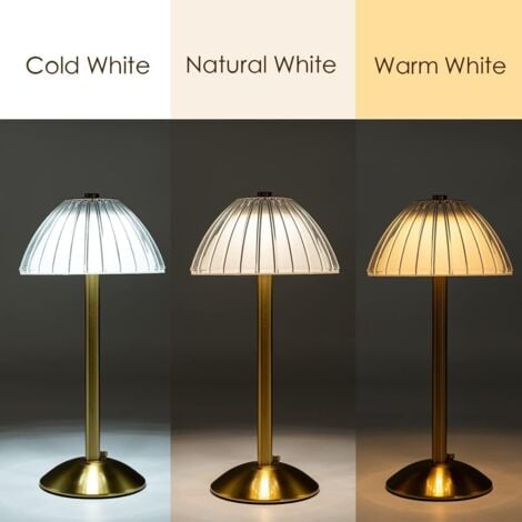 Lampe de table sans fil LED, Lampe de table LED à intensité variable, Lampe de chevet pour salon, Chambre à coucher