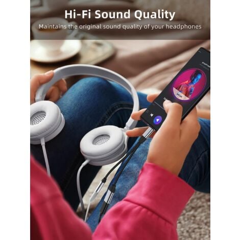Adaptateur Splitter Jack 3.5 ADAPTATEUR SPLITTER JACK Audio 3.5 Mm Et Prise Microphone Pour Casque Adaptateur Double Jack