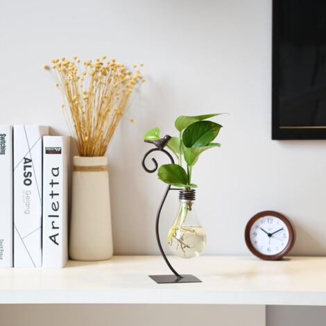 Vase Suspendu En Verre Forme Souris - Conteneur Hydroponique Murale Pour Plantes