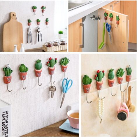 KOKOSIRI Lot De 3 Crochets Muraux Carrés Pour Peignoirs De Bain, Cuisine, Garage, En Acier