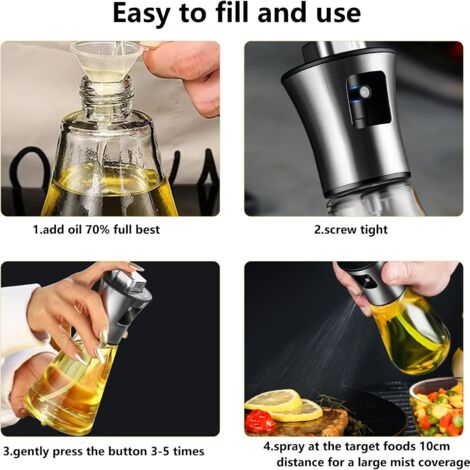 Pack De 2 Pulvérisateurs à Huile 100ml - Parfait Pour Friteuse Air Chaud, Cuisine Healthy Et Contrôle Des Calories