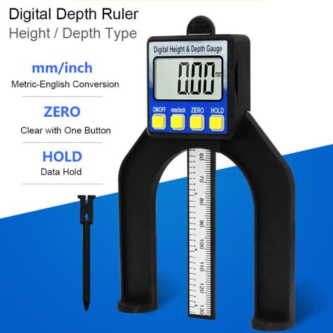 Jauge De Profondeur Numérique 80 Mm - Précision 0,01 Mm, écran LCD, Base Magnétique - Indispensable Pour Scie à Table Et Travail Du Bois