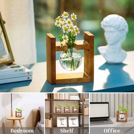 Terrariums De Jardinière Rond En Verre – Vase En Verre à Ouverture Inclinée Pour Plantes à Air Comprimé Pour Paysage