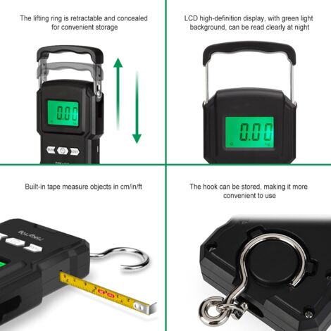 Peson Electronique 300kg Balance Crochet Suspendu Dynamometre Lcd Crochet Peseur Industrielle Pese Poids 300kg 600lbs 58198670