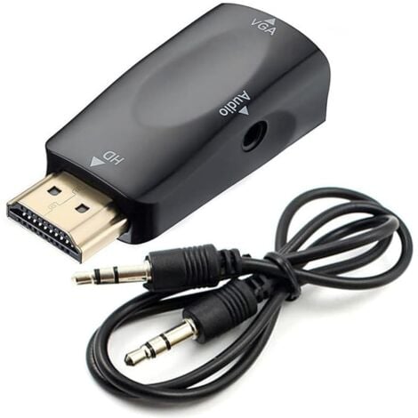 Convertisseur HDMI vers VGA Câble audio Résolution vidéo