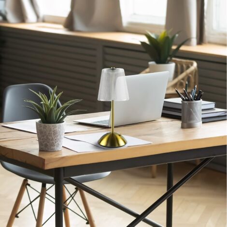 Lampe de table sans fil, lampe à piles rechargeable, 3 modes de couleur et lampe tactile LED à intensité variable