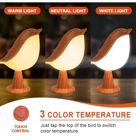 Lampe de Chevet Tactile, Lampe De Table Rechargeable, 3000K-6000K