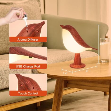 Lampe de Chevet Tactile, Lampe De Table Rechargeable, 3000K-6000K