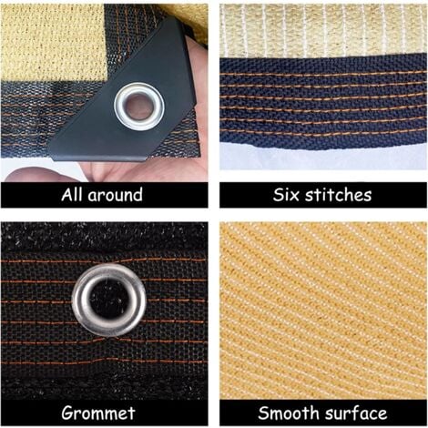 Voiles D'Ombrage pour Patio Voile,Ombrage Pergola,Voile Ombrage Jardin Filet D'Ombrage avec Perforations 3mX4m