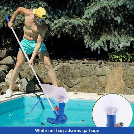Aspirateur De Piscine Portable - Nettoyeur à Jet Avec Sac Filet Pour Piscine Hors Sol, Spa Et Bain à Remous