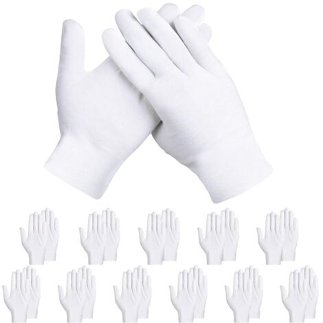 10-XL) Gants De Protection En Coton (24 Pièces) - Gants En Coton, Gants En Tissu, Gants De