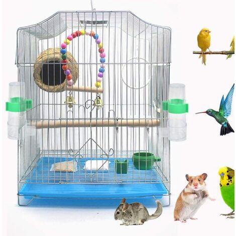 Bouteille d'eau en Cage à Oiseaux, 2 Pièce Oiseaux Mangeoires Eau Automatique, Distributeur d'eau Transparent pour Oiseaux, Abreuvoir Automatique