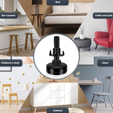 Editbar Lot De 8 Pieds Réglables M8 X 80 Mm - Angle Réglable - Pieds Réglables En Hauteur