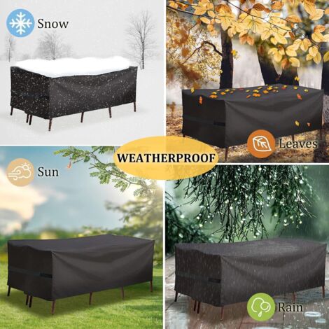 Bache Salon De Jardin - Marque - Housse De Table Extérieur - Étanche Et
