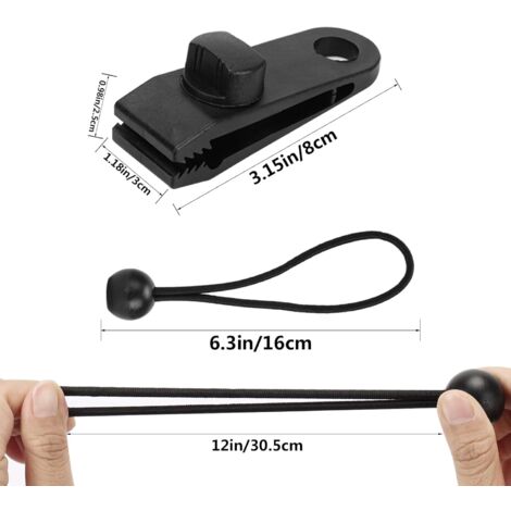 20pcs bâche tente clip, oeillet pince pour Camping tente accessoires