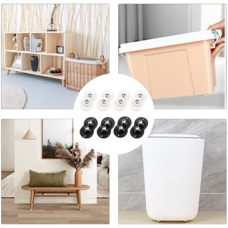 16 Pcs Mini Roulettes Auto-Adhésives, Roulettes Pivotantes Auto