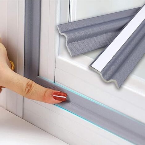 Jusch – Joint de porte et fenêtre en mousse PU – Adhésif double face – Étanchéité anti-poussière – Isolation acoustique – Longueur 8m – Largeur 9mm (1/5)