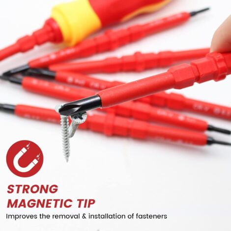 ZJCHAO Jeu De Tournevis Isolé 7 Pièces Isolé Tournevis électricien Réparation Outils à Main