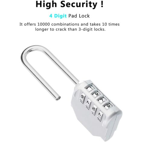 Mizikuu Lot De 6 Cadenas à Combinaison 4 Chiffres - Petits Cadenas Code Couleurs Pour Casier, Gym, Voyage, Garage