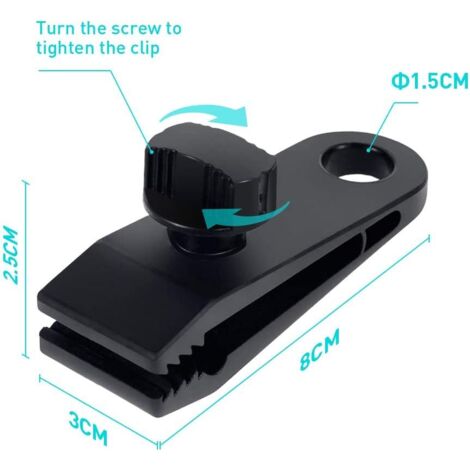 Lot De 10 Clips De Tente En Nylon - Pinces à Bâche Pour Camping, Auvent, Jardin (Noir)