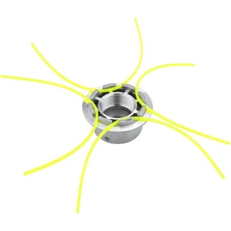 aluminium Tête de débroussailleuse Aluminium fils Tête Coupe-bordure 4 lignes Universel Tete Debroussailleuse pour Jardin,Pelouse,Patio
