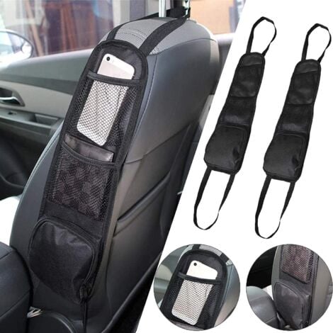 Organisateur Latéral de Siège Sorganisateur de Voiture 2PCS Sac Rangement Voiture Pliable Sac de rangement en maille Sac à suspendre pour Voitures, Camions