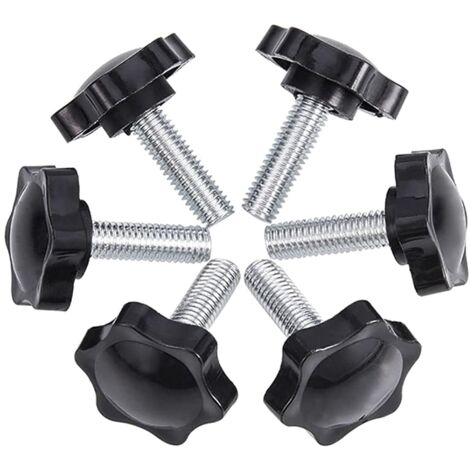 6-Pack M8x25mm Vis De Pouce, étoile En Plastique Moletées Bouton De Serrage A Vis Thumbscrew 82881594