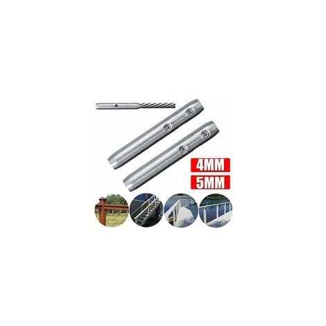 Installation De Tendeur De Câble En Acier Inoxydable T316 Pour Rampe De Câble D'Escalier - 4Mm（15pcs）