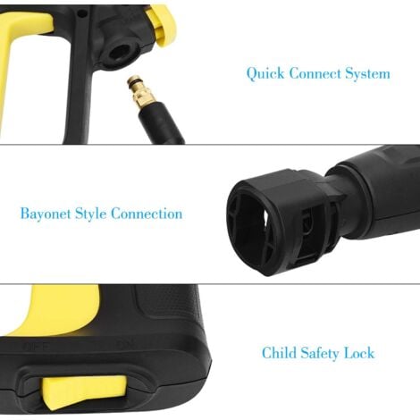 Pistolet à gâchette pour Karcher K2 K3 K4 K5 K6 K7 nettoyeur haute pression, pistolet de nettoyeur haute pression à connexion rapide accessoire de pistolet de lavage de voiture