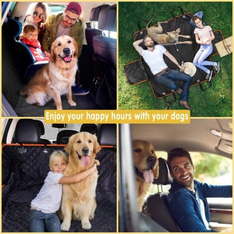 Housse de siège pour chien, 6 couches 100 % vraiment étanche, protection complète des portes arrière du véhicule (XLarge 152 x 163 cm)
